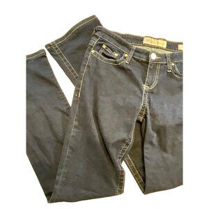 BKE Denim Payton‎ Size 28L Style ABK1133 Mid-Rise Dark Wash Silver Stitching